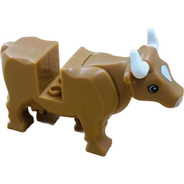 LEGO Animal Medium Nougat Cow With White Horns.