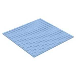 Bright Light Blue LEGO Plate 16×16.