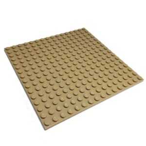 "LEGO Plate 16×16 Dark Tan BRAND NEW"