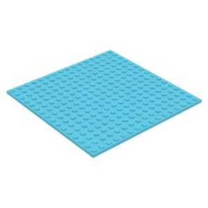 "LEGO Plate 16×16 Medium Azure in view"