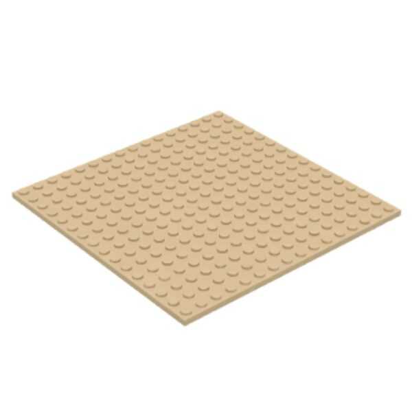 "LEGO Plate 16×16 Tan in view"