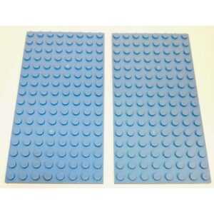 "LEGO Plate 8×16 Pack Of 2 Bright Light Blue"