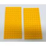 Bright Light Orange LEGO Plate 8×16 Pack.