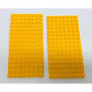 Bright Light Orange LEGO Plate 8×16 Pack.