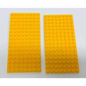 "LEGO Plate 8x16 Pack of 2 Bright Light Orange"