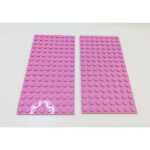 "LEGO Plate 8×16 Pack Of 2 Bright Pink"