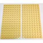 "LEGO Plate 8×16 Pack Of 2 Tan"