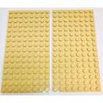 "LEGO Plate 8×16 Pack Of 2 Tan"