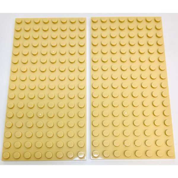 "LEGO Plate 8×16 Pack Of 2 Tan"