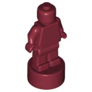 LEGO Statuette / Trophy Dark Red displayed.