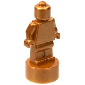 "LEGO Statuette / Trophy Metallic Copper display"