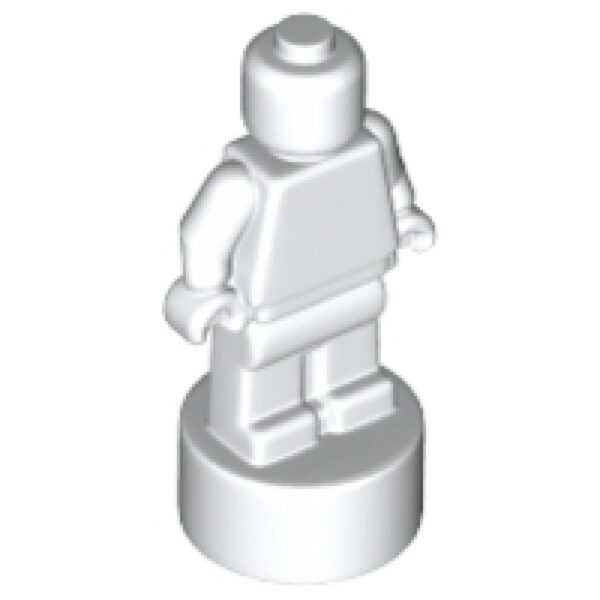 "LEGO Statuette / Trophy White on display"