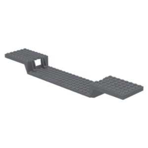 Alt text: "LEGO Train Base 6x34 Split Level Dark Bluish Grey"