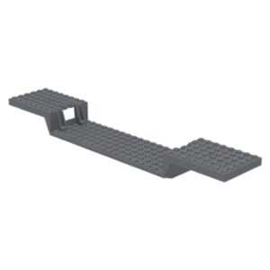 Alt text: "LEGO Train Base 6×34 in Dark Bluish Grey"