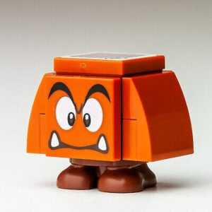 LEGO Super Mario Goomba Brick Built Minifigure displayed.