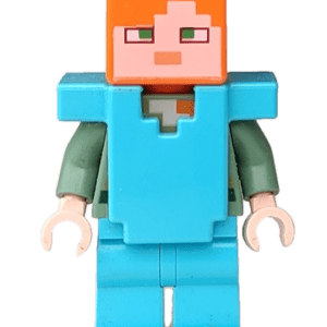 LEGO Minecraft Alex Minifigure standing pose.