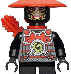 "LEGO Ninjago Stone Army Scout Minifigure display"