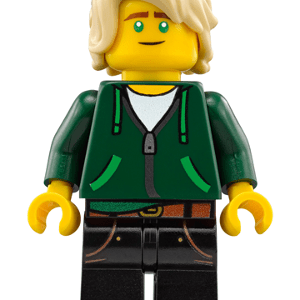 "LEGO Ninjago Lloyd Garmadon Minifigure in action"