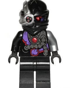 "LEGO Ninjago Nindroid Minifigure in action pose"