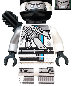 "LEGO Ninjago Zane Minifigure with accessories"