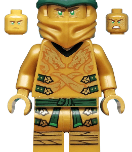 LEGO Ninjago Lloyd Golden Ninja Minifigure displayed.