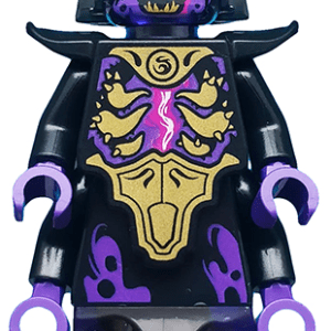 "LEGO Ninjago Overlord Minifigure in display"