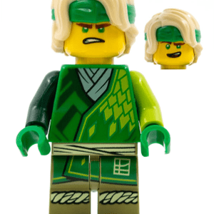 LEGO Ninjago Lloyd Minifigure in dynamic pose.