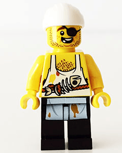 "LEGO Pirates Cook Minifigure with accessories"