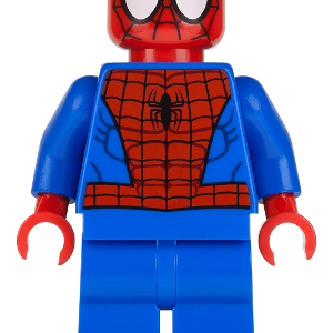 "LEGO Marvel Superheroes Spider-Man Minifigure in action"