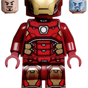 LEGO Marvel Superheroes Iron Man Minifigure displayed.