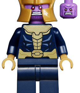 LEGO Marvel Superheroes Thanos Minifigure displayed.