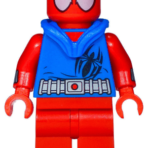 "LEGO Marvel Scarlet Spider Minifigure displayed"