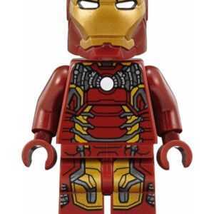 LEGO Marvel Superheroes Iron Man Mark 43 Armour Minifigure displayed.