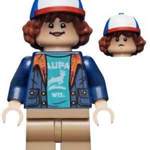 LEGO Stranger Things Dustin Henderson Minifigure displayed.