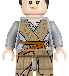 LEGO Star Wars Rey Minifigure in action.