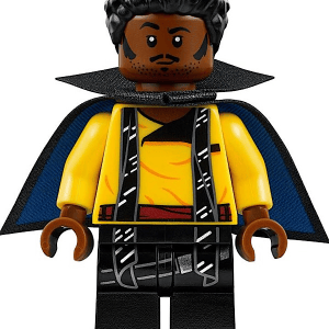 "LEGO Star Wars Lando Calrissian Minifigure display"