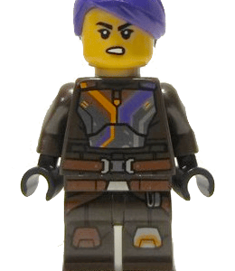 "LEGO Star Wars Sabine Wren Minifigure displaying vibrant colors."