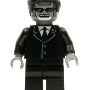 "LEGO Movie Executron Minifigure in colorful attire"