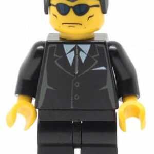 LEGO Trains City Black Suit Minifigure displayed.